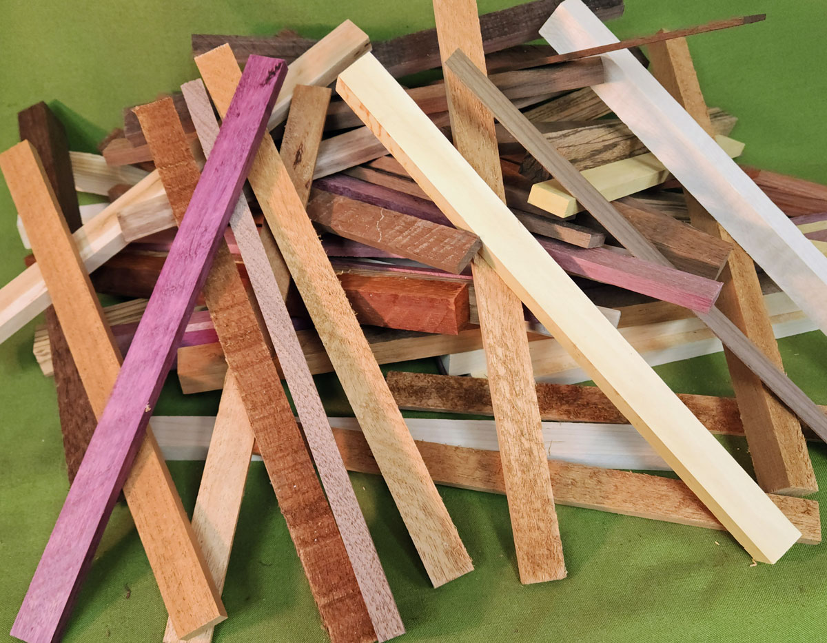 Wood Craft Pack - 13" Exotic Wood Pieces - Asso...